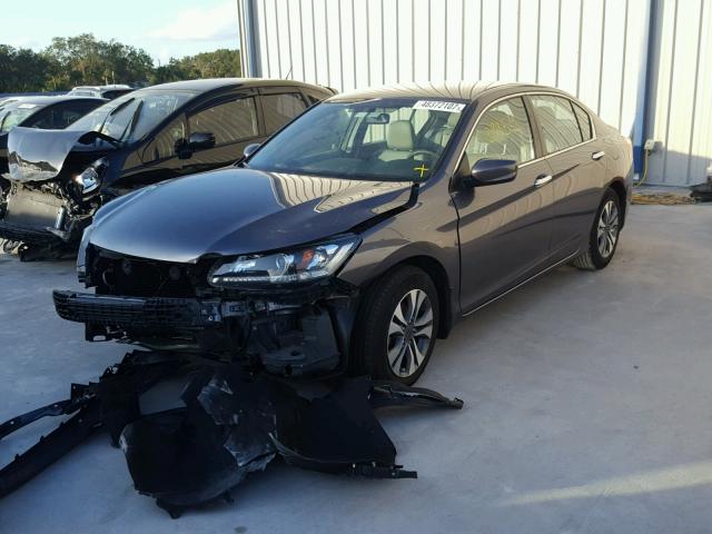 1HGCR2F33FA262390 - 2015 HONDA ACCORD LX GRAY photo 2