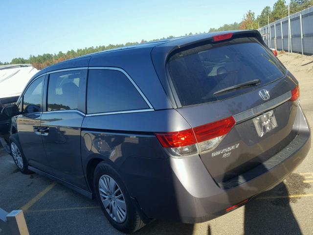 5FNRL5H22EB036606 - 2014 HONDA ODYSSEY LX GRAY photo 3