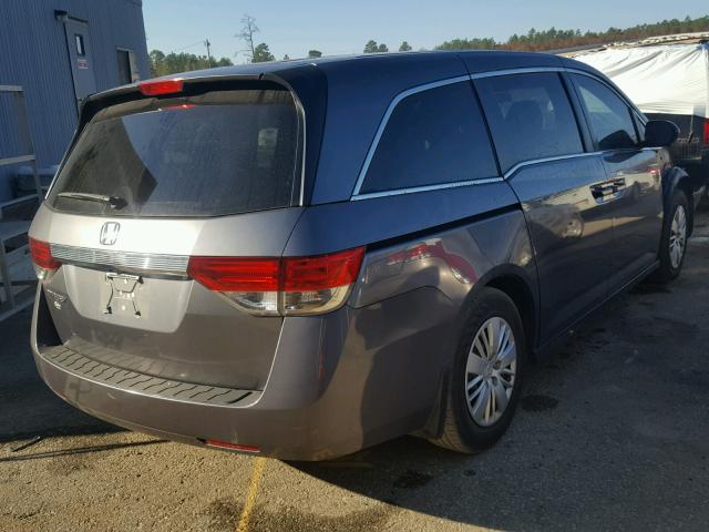 5FNRL5H22EB036606 - 2014 HONDA ODYSSEY LX GRAY photo 4