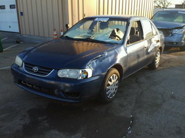 2T1BR12EX2C560758 - 2002 TOYOTA COROLLA CE BLUE photo 2