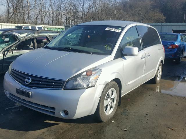 5N1BV28U18N116525 - 2008 NISSAN QUEST S SILVER photo 2