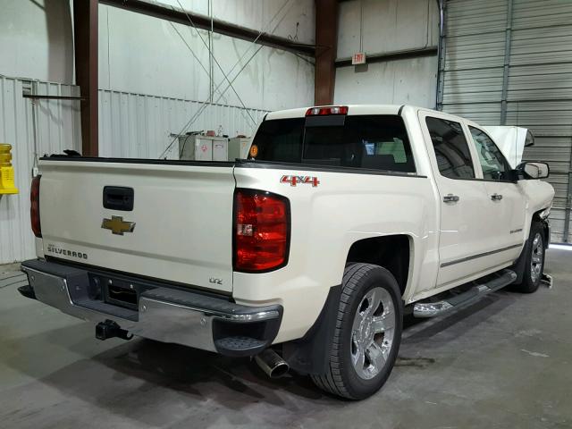 3GCUKSECXEG144796 - 2014 CHEVROLET SILVERADO WHITE photo 4