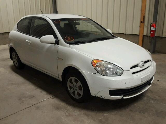 KMHCN35CX8U100190 - 2008 HYUNDAI ACCENT BAS WHITE photo 1