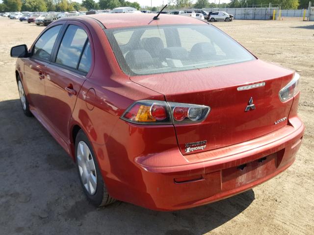 JA32U2FU6BU004650 - 2011 MITSUBISHI LANCER ES/ RED photo 3