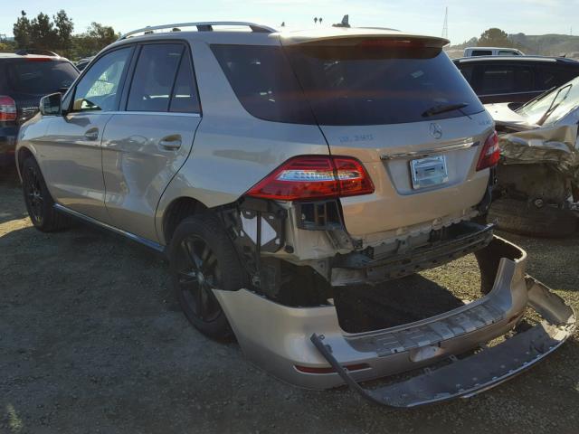 4JGDA2EB4CA088159 - 2012 MERCEDES-BENZ ML 350 BLU BEIGE photo 3