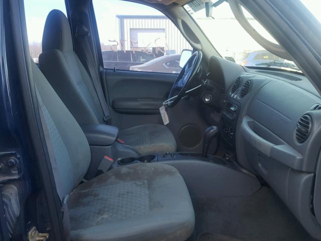 1J4GK48K87W502388 - 2007 JEEP LIBERTY SP BLUE photo 5