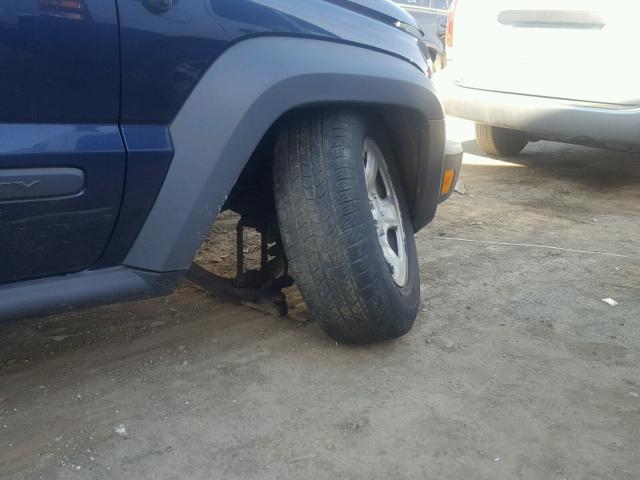 1J4GK48K87W502388 - 2007 JEEP LIBERTY SP BLUE photo 9