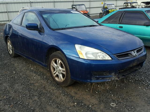 1HGCM726X7A011878 - 2007 HONDA ACCORD EX BLUE photo 1