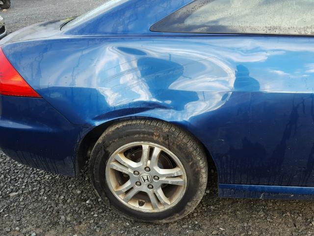 1HGCM726X7A011878 - 2007 HONDA ACCORD EX BLUE photo 9