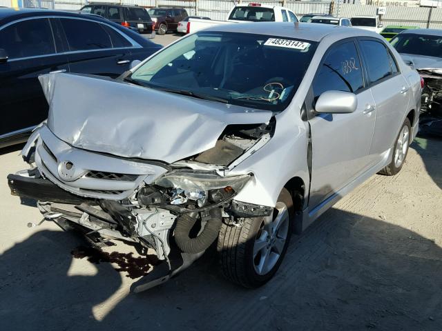 2T1BU4EE3BC590356 - 2011 TOYOTA COROLLA BA SILVER photo 2