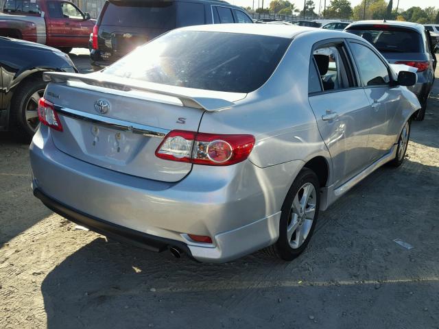 2T1BU4EE3BC590356 - 2011 TOYOTA COROLLA BA SILVER photo 4