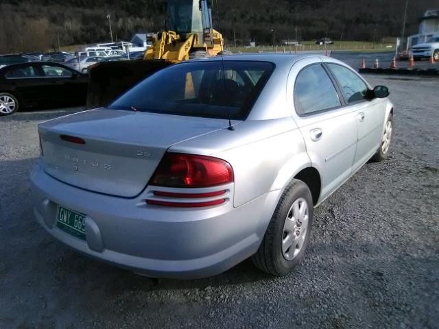 1B3EL46X02N347733 - 2002 DODGE STRATUS SE GRAY photo 4