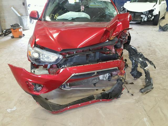 4A4AP3AU1FE011144 - 2015 MITSUBISHI OUTLANDER RED photo 7