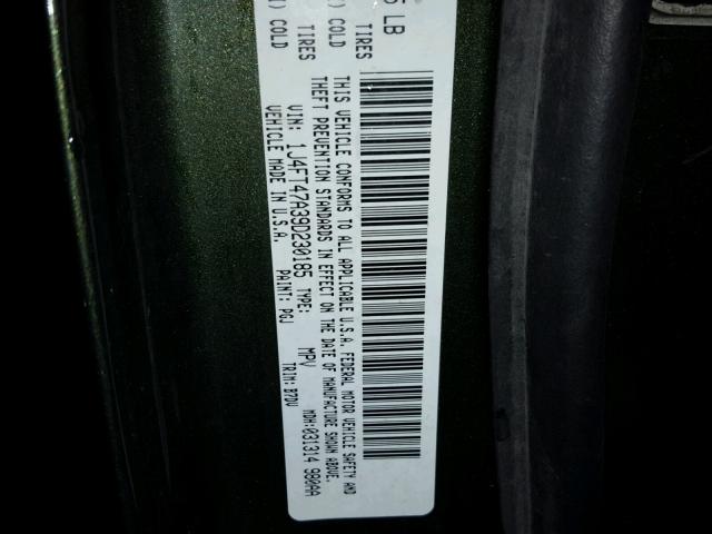 1J4FT47A39D230185 - 2009 JEEP COMPASS SP 绿色 照片 10