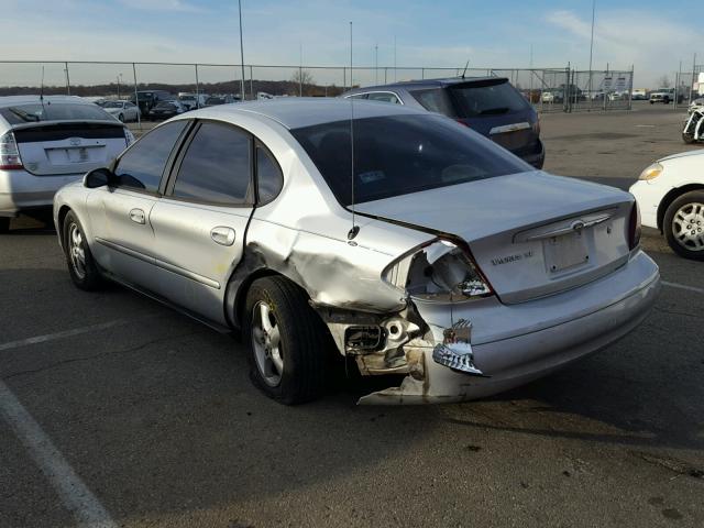 1FAFP53U11A164747 - 2001 FORD TAURUS SE SILVER photo 3