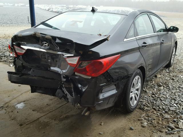 5NPEB4AC7CH425710 - 2012 HYUNDAI SONATA GLS BLACK photo 4