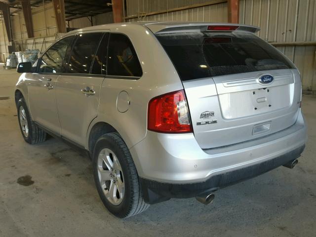 2FMDK3JC5BBB64878 - 2011 FORD EDGE SEL SILVER photo 3