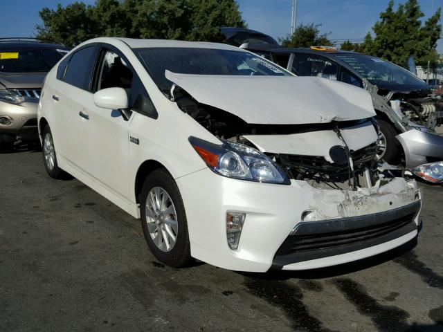 JTDKN3DP2D3043522 - 2013 TOYOTA PRIUS PLUG WHITE photo 1