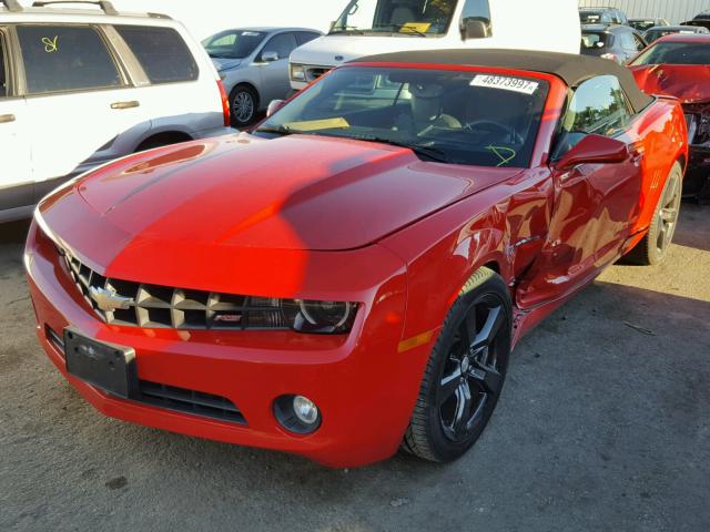 2G1FC3DD3B9213025 - 2011 CHEVROLET CAMARO LT RED photo 2