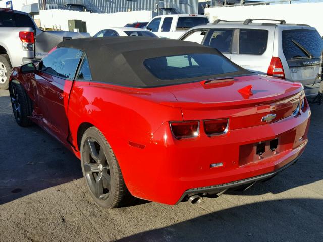 2G1FC3DD3B9213025 - 2011 CHEVROLET CAMARO LT RED photo 3