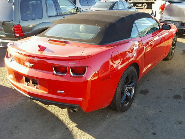 2G1FC3DD3B9213025 - 2011 CHEVROLET CAMARO LT RED photo 4