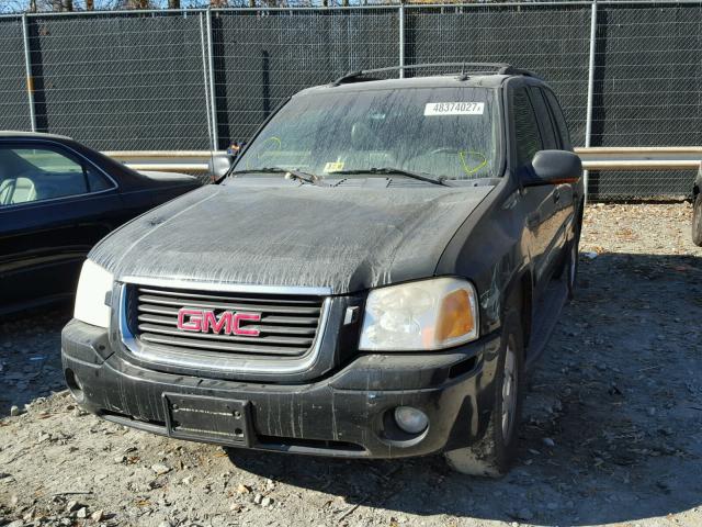 1GKDT13SX42182638 - 2004 GMC ENVOY BLACK photo 2