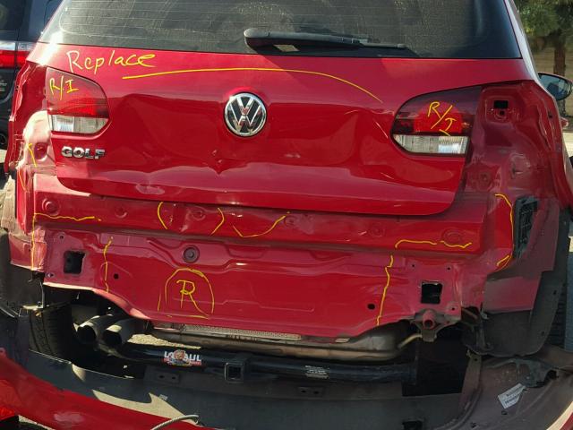 WVWDB7AJXDW119530 - 2013 VOLKSWAGEN GOLF 红色 照片 9