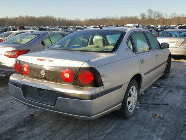 2G1WF52E559231156 - 2005 CHEVROLET IMPALA SILVER photo 4