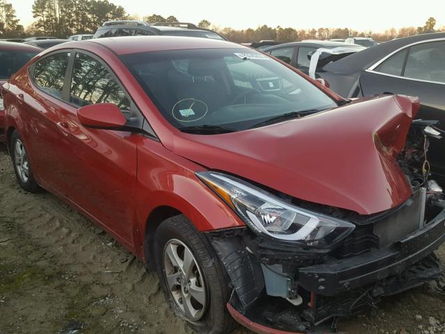 KMHDH4AE2EU169671 - 2014 HYUNDAI ELANTRA SE RED photo 1