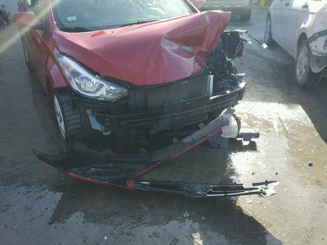 KMHDH4AE2EU169671 - 2014 HYUNDAI ELANTRA SE RED photo 9