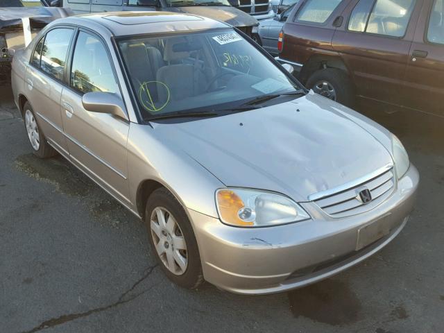 JHMES26772S002379 - 2002 HONDA CIVIC EX BEIGE photo 1