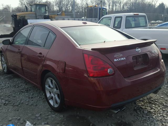 1N4BA41E87C828321 - 2007 NISSAN MAXIMA SE BURGUNDY photo 3