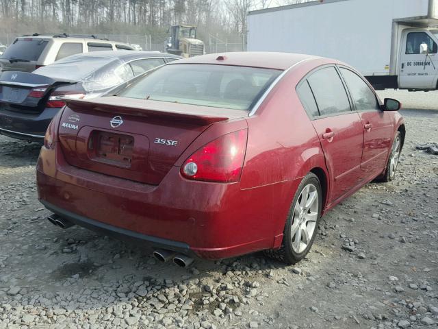 1N4BA41E87C828321 - 2007 NISSAN MAXIMA SE BURGUNDY photo 4