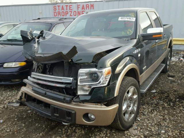 1FTFW1ET8EFA26061 - 2014 FORD F150 SUPER GREEN photo 2