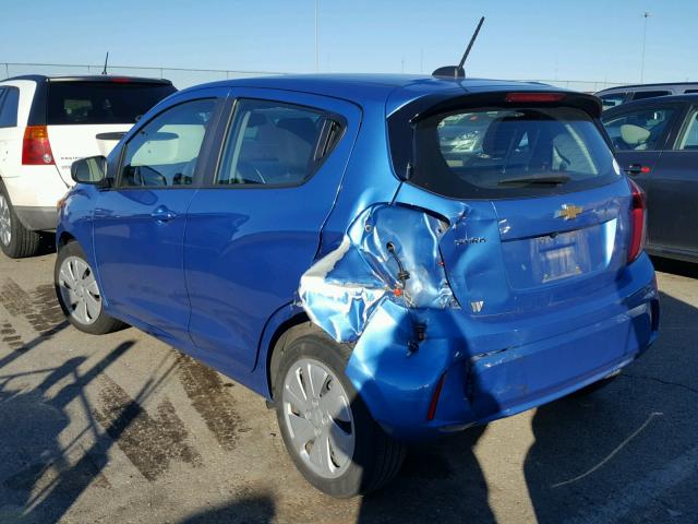 KL8CB6SA9GC604583 - 2016 CHEVROLET SPARK LS BLUE photo 3