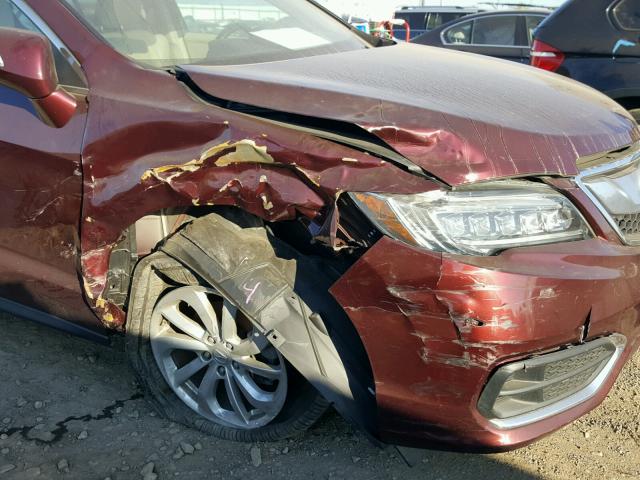 5J8TB4H34GL029749 - 2016 ACURA RDX BASE MAROON photo 9