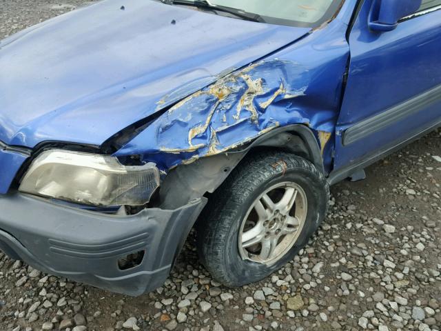 JHLRD18671C036636 - 2001 HONDA CR-V EX BLUE photo 9