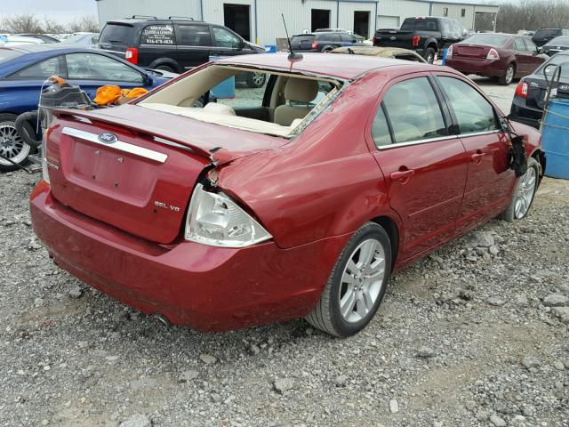 3FAHP08178R127194 - 2008 FORD FUSION SEL RED photo 4