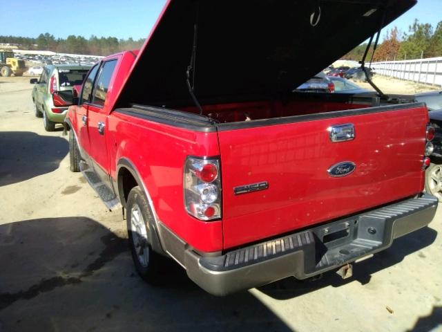 1FTPW12564KC91707 - 2004 FORD F150 SUPER RED photo 3