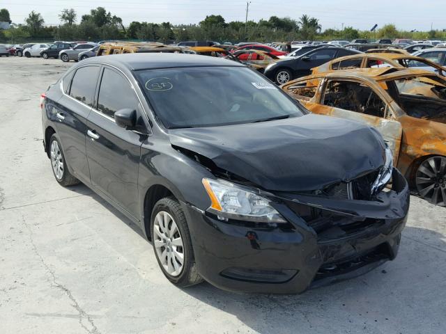 3N1AB7APXFY368531 - 2015 NISSAN SENTRA S BLACK photo 1