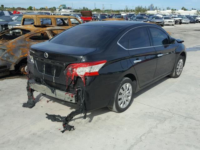 3N1AB7APXFY368531 - 2015 NISSAN SENTRA S BLACK photo 4