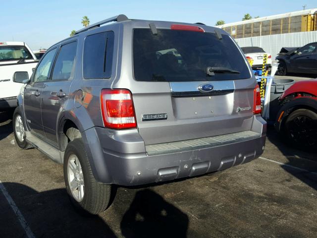 1FMCU49H68KE11089 - 2008 FORD ESCAPE HEV GRAY photo 3