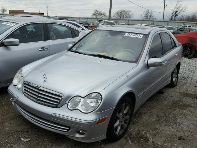 WDBRF92H67F894816 - 2007 MERCEDES-BENZ C 280 4MAT SILVER photo 2