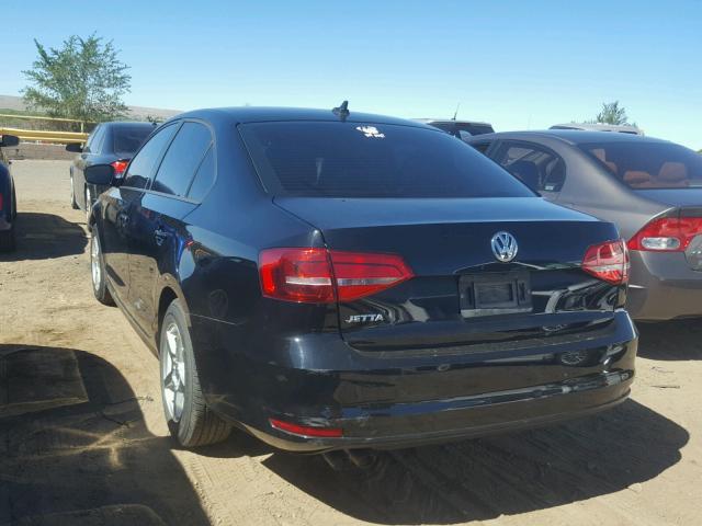 3VW2K7AJ7FM294972 - 2015 VOLKSWAGEN JETTA BASE BLACK photo 3