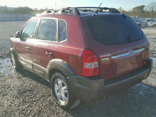 KM8JN72D67U480994 - 2007 HYUNDAI TUCSON SE MAROON photo 3