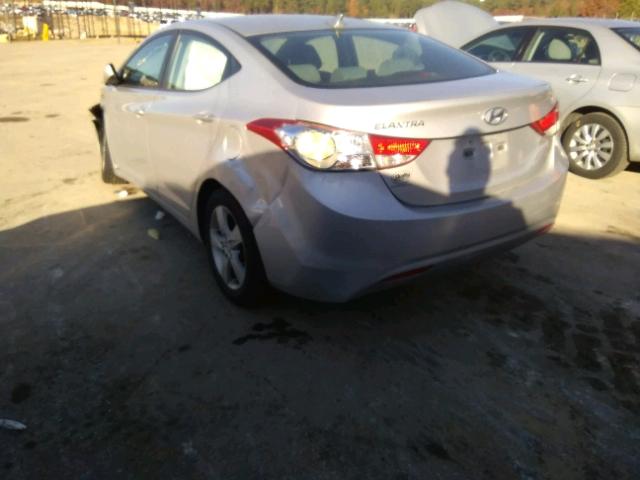 KMHDH4AE5CU323089 - 2012 HYUNDAI ELANTRA GL SILVER photo 3