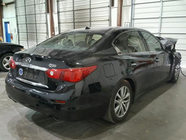 JN1BV7AP3FM342075 - 2015 INFINITI Q50 BASE BLACK photo 4