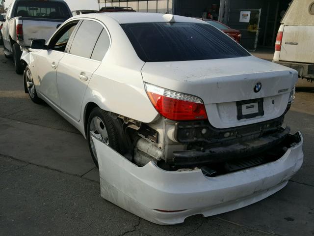 WBANU53528CT19003 - 2008 BMW 528 I WHITE photo 3