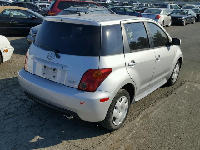 JTKKT624350084821 - 2005 TOYOTA SCION XA SILVER photo 4