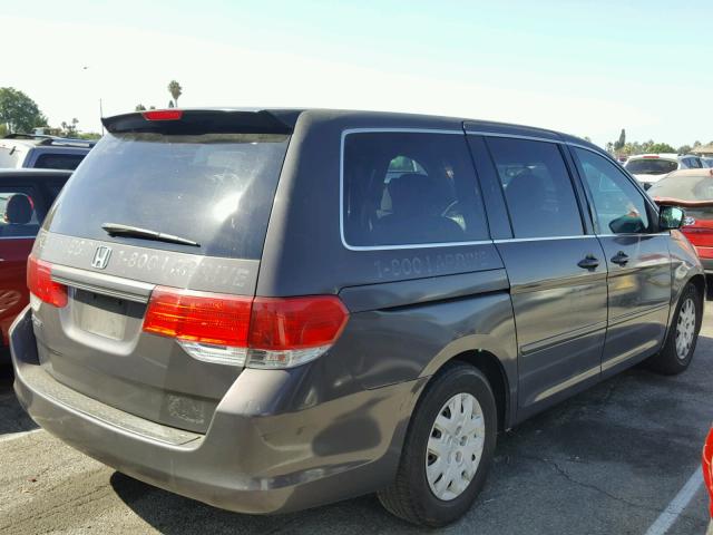 5FNRL38298B093555 - 2008 HONDA ODYSSEY LX GRAY photo 4